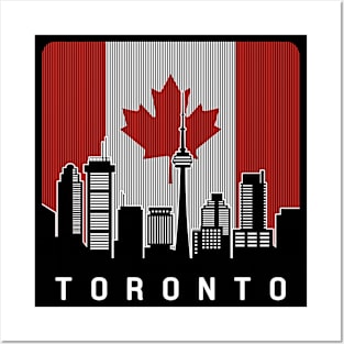 Toronto Canada Skyline Flag Posters and Art